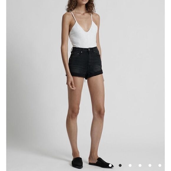 One Teaspoon Black Paris Highrise Harlet Shorts 26 - Picture 2 of 6